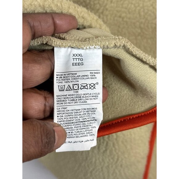 Old Navy Active Mens Fleece & Nylon Zip-Up Vest Navy & Beige XXXL - Picture 8 of 9